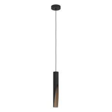 Závěsné svítidlo BARBOTTO GU10 černá/dřevo 1X4,5W IP20 EGLO 901732