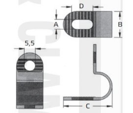 wpr9762 kabelová objímka MERIDIAN UNI-FIX d6,7 9,5 mm přírodní WAPRO MRFU-0609