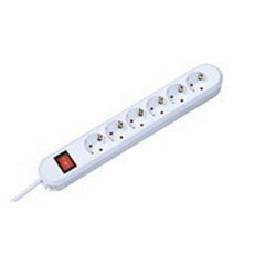Bachman 381.252K 6-way Desk socket outlet, screwed, 5m, 2-pole