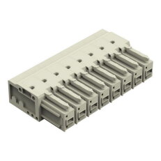 Pružinová svorkovnice THT, Úhlové provedení, Rozteč 7,62 mm, Světle šedá