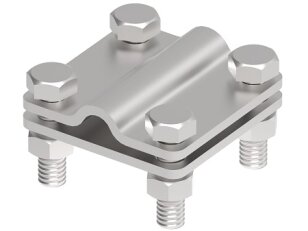 Křížová svorka L 55 na drát a pásku 8/10mm, páska 30mm V4A GROMTOR 101515