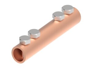 Spojovací trubičková svorka na drát 8/10mm, 4 šrouby M6x10, Cu GROMTOR 105114