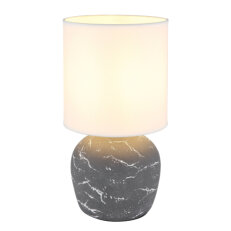 Stolní lampa MARBLE stříbro 1x40W E14  GLOBO 21739G
