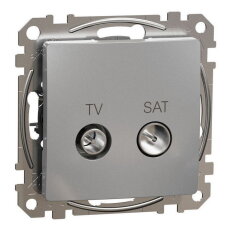 TV SAT zásuvka, Sedna D/E, průběžná 10dB, Aluminium SCHNEIDER SDD113478S