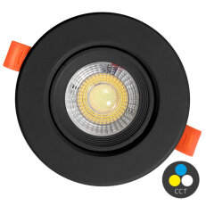 SMD kruh 11cm výklop.12W,IP20,960lm,3CCT,černá ECOLITE LED-ZHS04/12W/CCT/CR