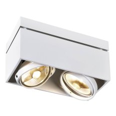 KARDAMOD stropní svítidlo dvě žárovky QPAR111 obdélníkové bílé max. 150 W