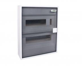 Plastová rozvodnice NOARK PNS-SD 36T průhl. dveře na omítku IP40 3 řady 3x12 mod