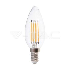 LED Bulb 6W Filament E14 Clear Cover Candle 6000K 130lm/W VT-2327, SKU212850