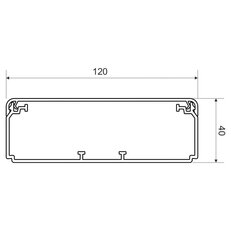 Elektroinstalační kanál EKD 120x40, bílý, 2 m, karton KOPOS EKD 120X40_HD