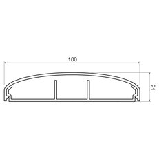 Lišta elegant LE 100, bílá, 2 m, karton KOPOS LE 100_HD