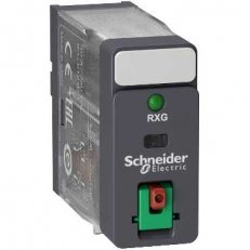 Schneider RXG12E7 Relé Zelio RXG,1 C/O,10 A,48V AC,testovací tlačítko a LED