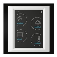 Ovládací dotyková jednotka RF Touch-W  černá/hliníková/tmavá šedá ELKO EP