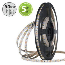 LED pásek SMD2835 CW, 120LED/m, 9,6W/m, DC 12V, 840lm/m, CRI90, IP20, 8mm, 5m