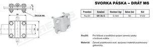 Svorka páska-drát M6 SR 3b E (FeZn) TREMIS V122