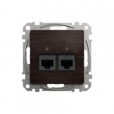 Sedna D/E Datová zásuvka 2xRJ45 kat. 6A UTP, Wenge SCHNEIDER SDD181467