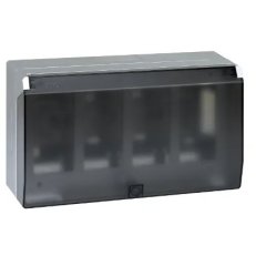 Nástěnná krabice s víkem SIMON 500 4×S500 8×K45 hliník 51040004-033