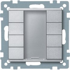 KNX tlač. panel 4-násobný plus, Aluminium, System M SCHNEIDER MTN627860
