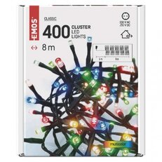 LED vánoční řetěz ježek, 8 m, venkovní i vnitřní, multicolor, časovač