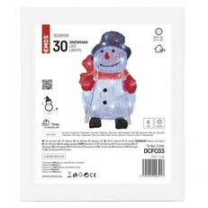 LED vánoční sněhulák 28 cm venkovní i vnitřní studená bílá časovač EMOS DCFC03