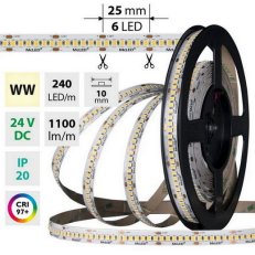 LEDpásek SMD2835 WW 240LED/m 50m, 24V, 14,4 W/m MCLED ML-126.025.90.2