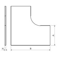 Víko oblouku 90° šíře 125 sendzimir (Mars) KOPOS NVO 90X125_S