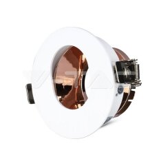GU10 Fitting White+Rose Gold Round, VT-874 V-TAC SKU3163