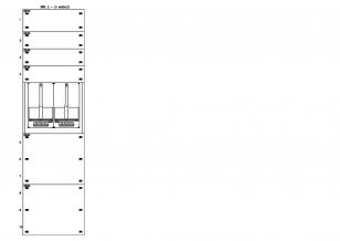 Konstrukce elektroměrová 2-40, 1-řadá, plastové panely SCHRACK CSIL125240