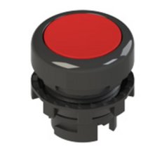 Tlačítko, 20 mm, červené, bez symbolu, černý plast. kroužek PIZZATO E21PU2R3210