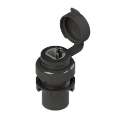 Zásuvka RJ45, bez kabelu, zásuvka RJ45, černý kroužek PIZZATO E21RJ451AAK