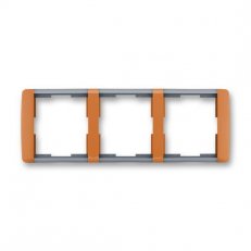 ELEMENT Trojrámeček vodorovný karamelová/led. šedá ABB 3901E-A00130 07
