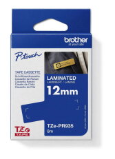 Páska BROTHER TZe-PR935 exklusivní stříbrná/bílá (12mm)