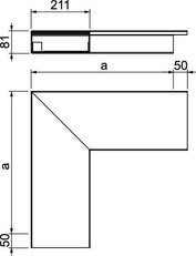 OBO WDK F80210CW Plochý roh pro kanál WDK 560,5x210x80 krémová bílá