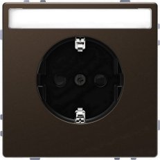 Zásuvka Merten D-Life 250V/16A SCHUKO clonky popisové pole bezšroubová kov Mocca