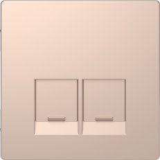Centrální deska Merten D-Life pro 2xRJ45 Actassi Brushed Gold MTN4572-6051