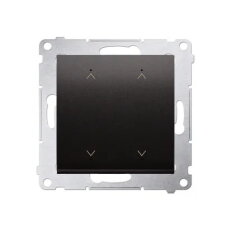 Ovladač žaluziový elektronický dvojnásobny, 6A, antracit DEZ2.01/48