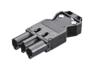 Bachman 375.504 Přístrojová vidlice WIELAND GST18i3, šroubové svorky, černá