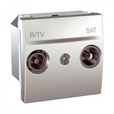 Unica ZásuvkaTV/R-SAT, koncová, Aluminium SCHNEIDER MGU3.454.30