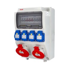Zásuvková skříň ZSF40101000.0/3958 IP44 jištěná bez chrániče FAMATEL v1114