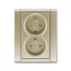 ABB Time 5512F-C02359 33 Zásuvka dvojnásobná chráněná s clonkami