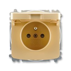 ABB TANGO Zásuvka chráněná s clonkami s víčkem bezšroubová béžová 5519A-A02397 D