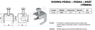 Svorka páska-páska-drát (třmen) SKT (FeZn) TREMIS V128