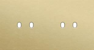 2násobný čelní panel, vodorovný, NIKO Toggle alu GOLD BRUSHED 227-57802