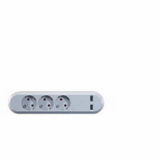 Bachman 381.801 USB Smart, 3xSchuko, 230V/16A 2-way USB Charger max. 3,4A
