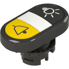 Dvojité tlačítko d22mm, plast, černá, IP67 PIZZATO E21PDRL1AABR