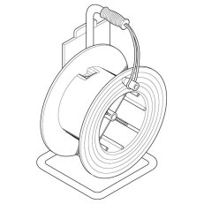 Prázdný kabelový buben ROLLER 330 s úchytem pro skříně BLOCK4 SCAME SC92064