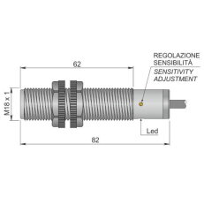 Kapacitní senzor d18 mm - Atex prach AECO SC18SP-A5 NO AD3 LC5