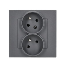 Zásuvka silová 2 násobná typ E (přístroj