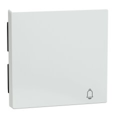 Klapka, Merten System M, se symbolem Zvonek, active white, lesklý plast