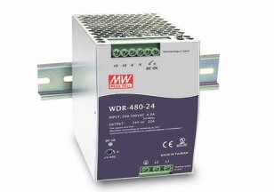 Napájecí zdroj na DIN 480W 1+2f 24V 20000mA MEAN WELL WDR-480-24