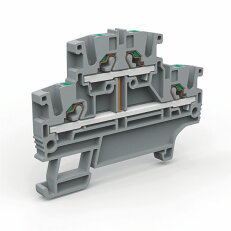 Pružinová řadová svorka push-in patrová EFD.2/CI/GR šedá MOREK EFD210GR